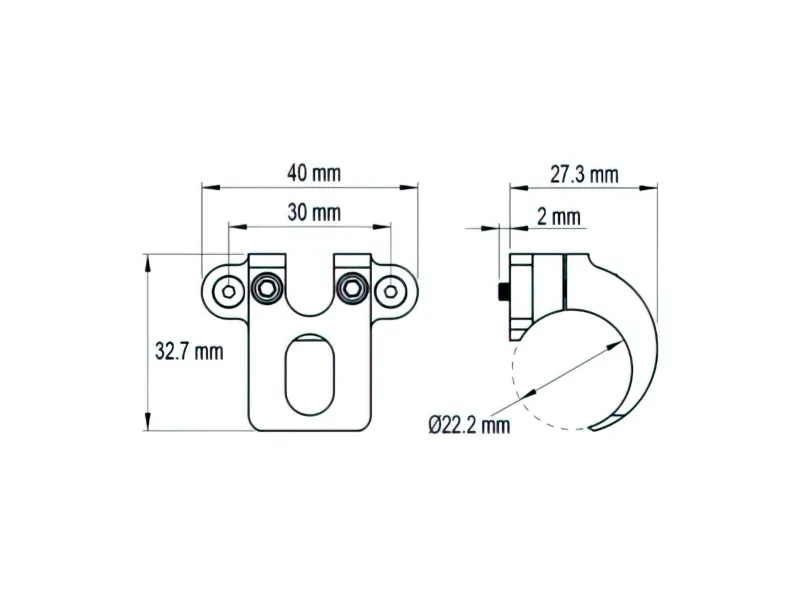 Snelheidsmeter Bevestiging Koso 22MM Stuur D1 Oled