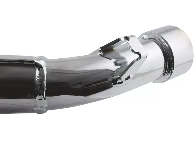 Voca RacingUitlaat 50/70CC Chroom / Rode Geluiddemper (CE) Minarelli AM6