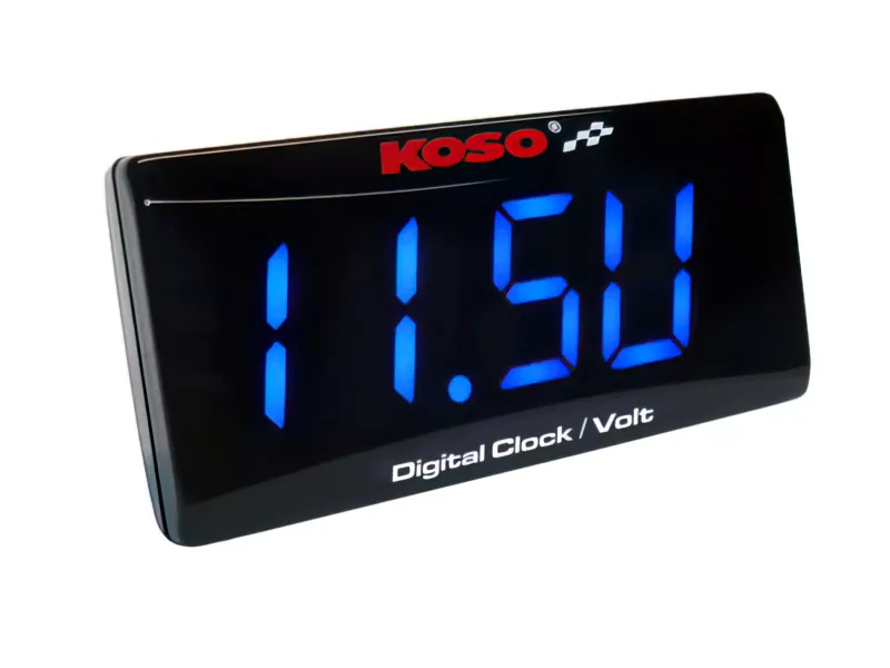 Tijd / Voltmeter Koso Mini Led  Zwart