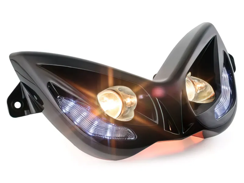 Koplamp Evo 2 Met Blauwe Leds MBK Nitro / Yamaha Aerox Zwart