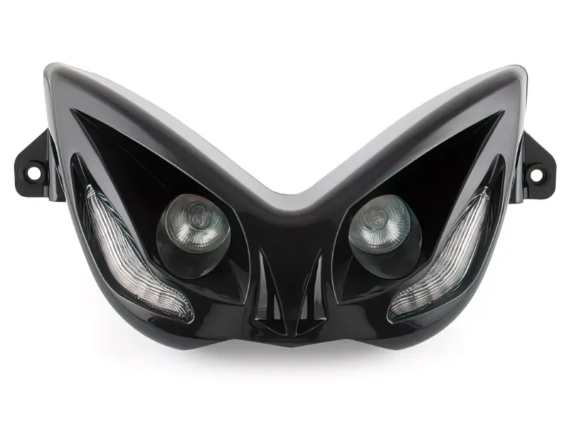 Koplamp Evo 2 Met Blauwe Leds MBK Nitro / Yamaha Aerox Zwart
