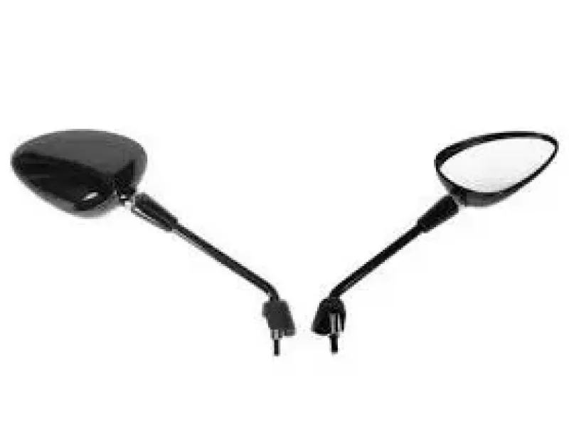Spiegelset Vespa Sprint glans zwart links + rechts (lang)