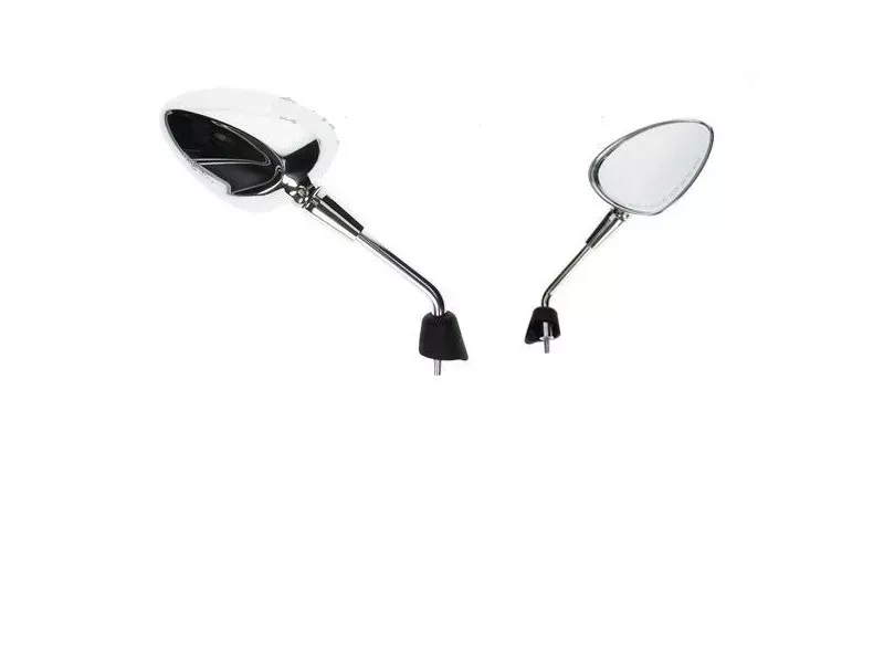 Spiegelset Vespa Sprint chroom links + rechts (kort)
