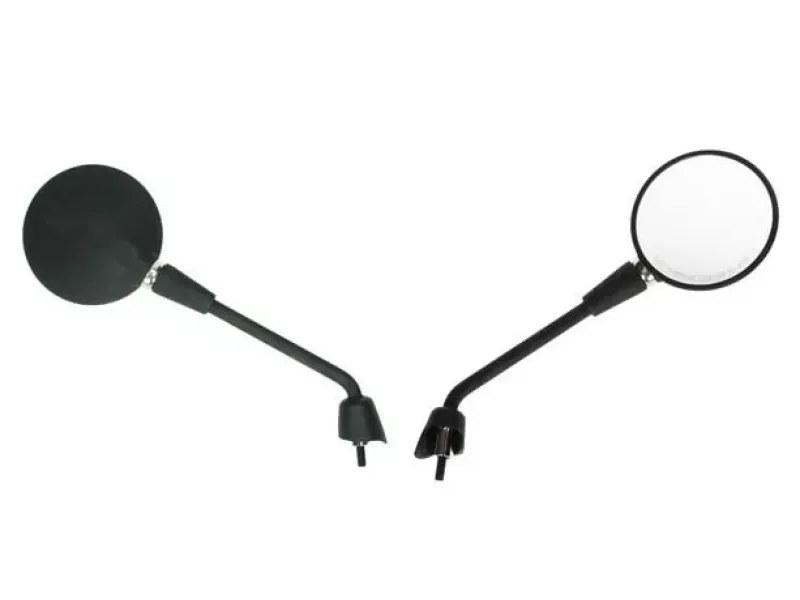 Spiegelset Vespa Primavera/GTS mat zwart links + rechts (lang)