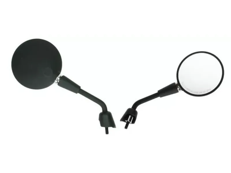 Spiegelset Vespa Primavera/GTS mat zwart links + rechts (kort)