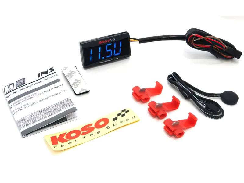 Tijd / Voltmeter Koso Mini Led  Zwart