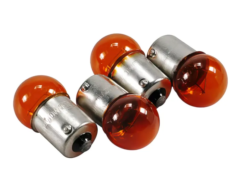 Knipperlicht lampje BA15S 12V - 10W Oranje (4 stuks)