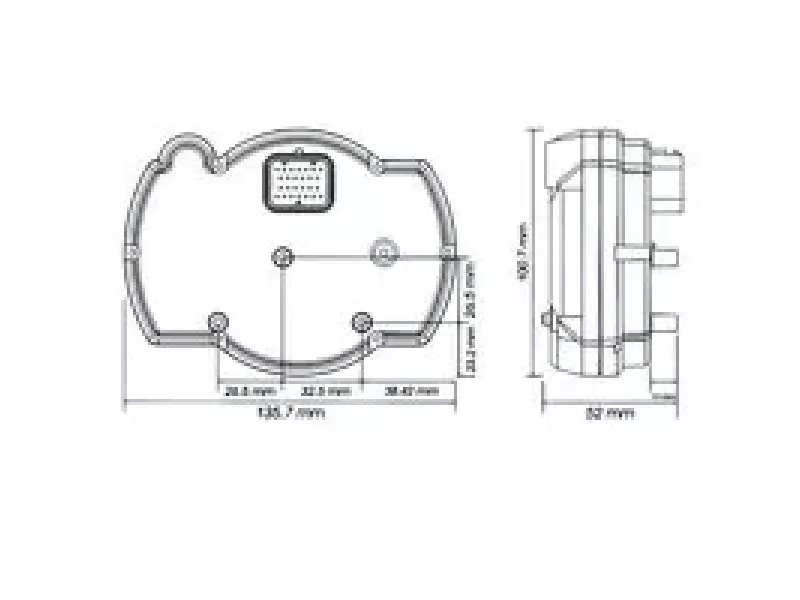 Snelheidsmeter / Tachometer Koso Rx2n 0-10000 Rpm