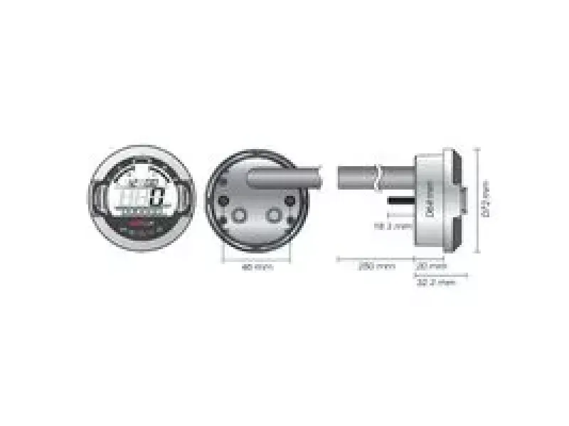 Snelheidsmeter Koso DL-03SR GP Style Street-Legal