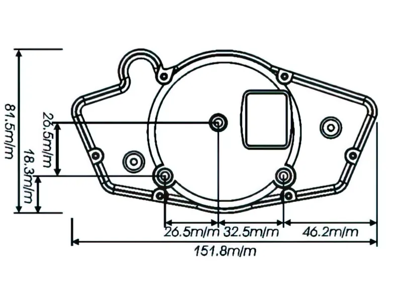 Snelheidsmeter / Tachometer Koso Digital RX1N-R Zwart Gezicht, Blauwe Verlichting / Street-Legal
