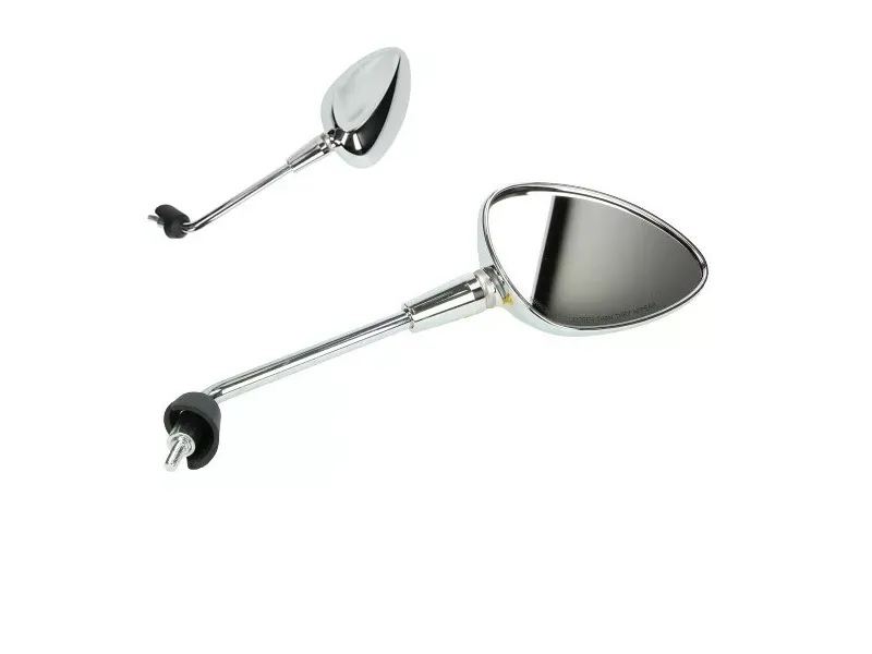 Spiegelset Vespa Sprint chroom links + rechts (lang)