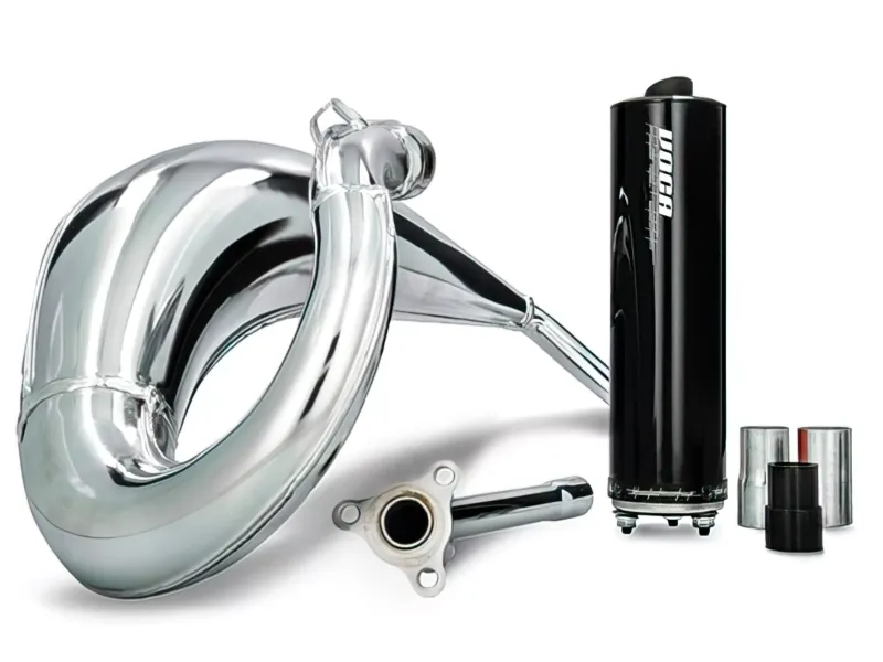 Uitlaat Voca Cross Verchroomd 50 / 70CC CE Zwart Sherco SM / SE 50CC