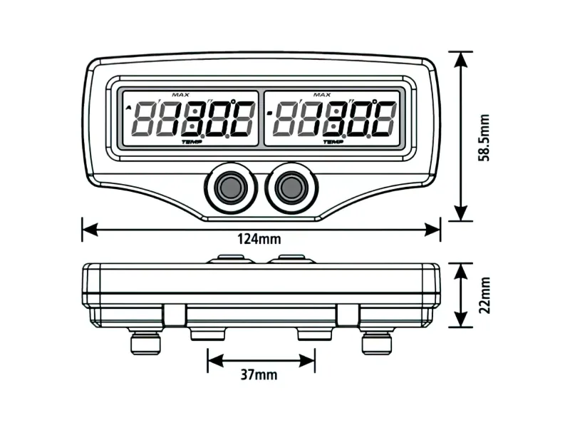 Dubbele EGT-Meter  Koso Digital