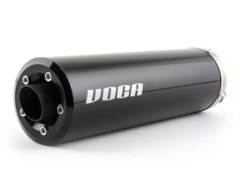Uitlaat Voca 50/70CC (CE) Chroom / Zwart Aluminum Geluiddemper Beta RR 2012