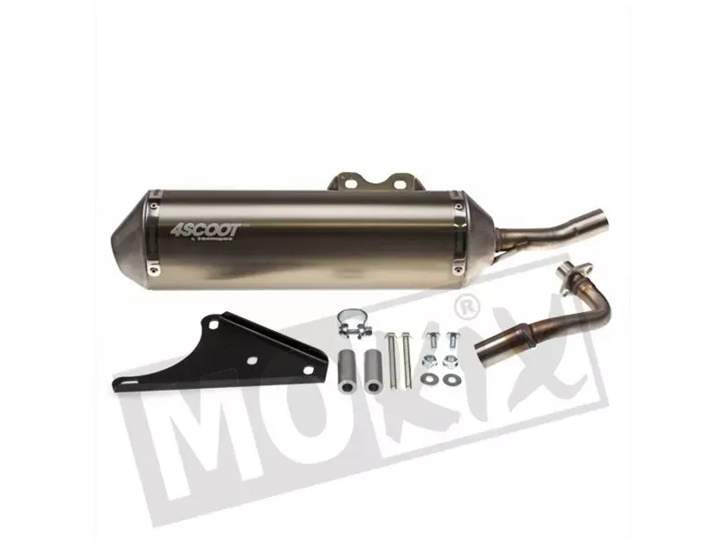 Tecnigas 4Scoot RVS uitlaat Piaggio Zip en Fly 4T 2v