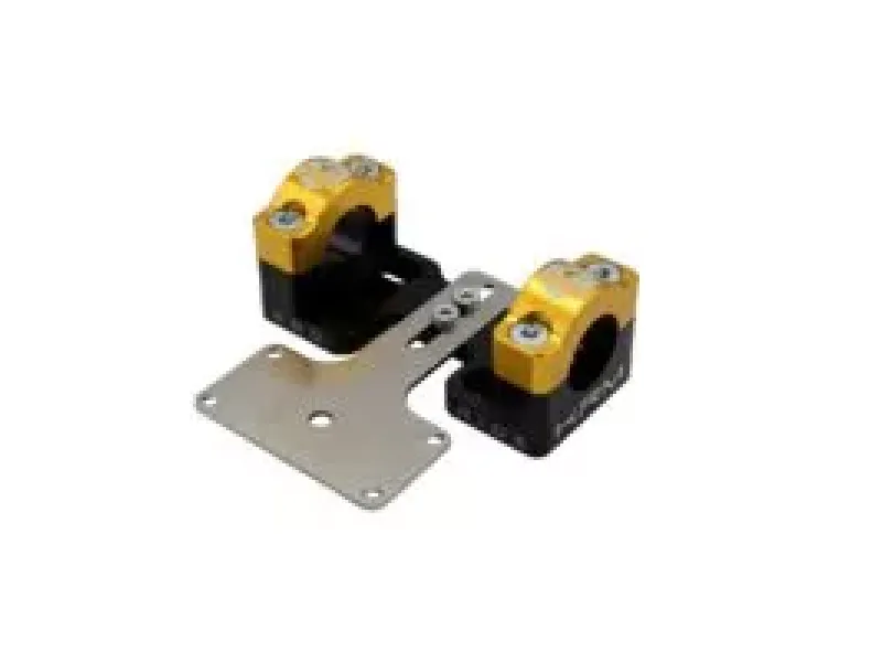 Stuurklemmen 28mm Met Dashboardhouder KRM Zwart / Goud