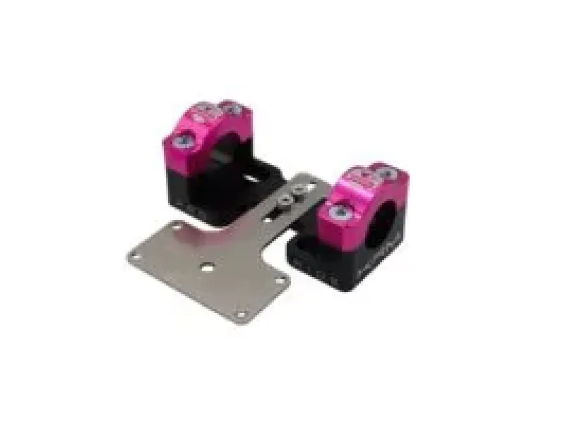 Stuurklemmen 28mm Met Dashboardhouder KRM Zwart / Roze