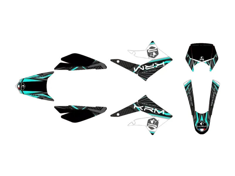 Stickerset KRM Turquoise Derbi  X-reme 2011 - 2017