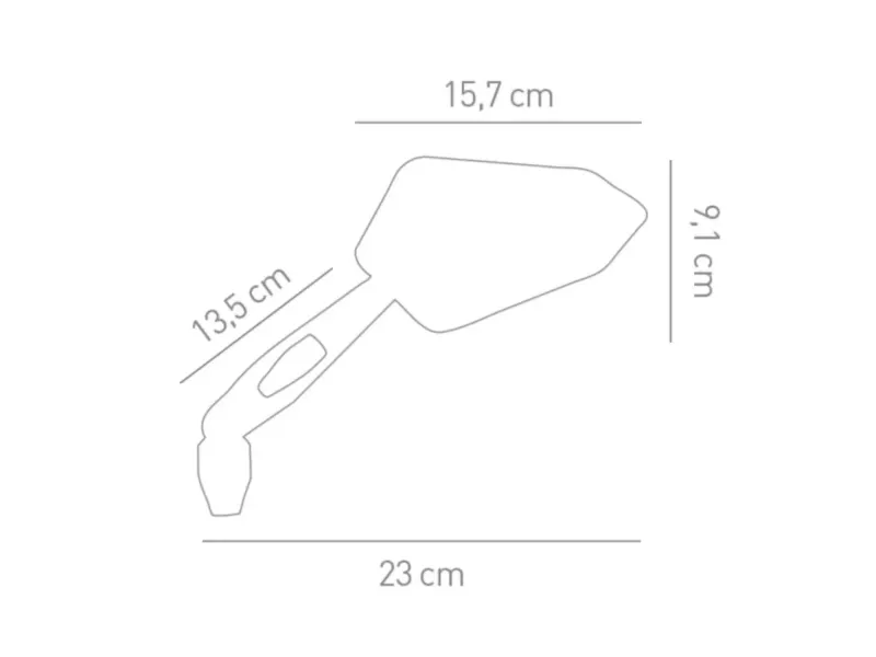 STR8 Spiegelset Street, X2 (Links + Rechts), Met M8-/M10 Adapter, Zwart, Gekurd