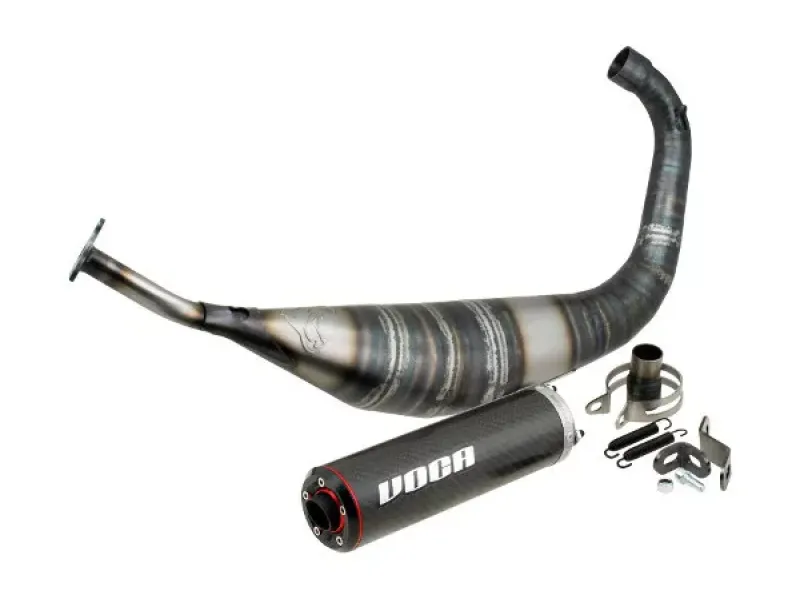 Uitlaat Voca Racing 70 / 80CC Minarelli AM6 Carbon Look