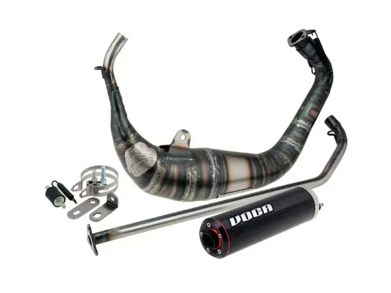 Uitlaat Voca Racing 70/80CC Carbon Look Derbi GPR / Aprilia RS