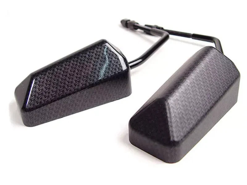 Spiegel STR8 F1 Rechts/ Links M8 Draad (M/Linker Draad Adapter), Zwarte Carbon Look