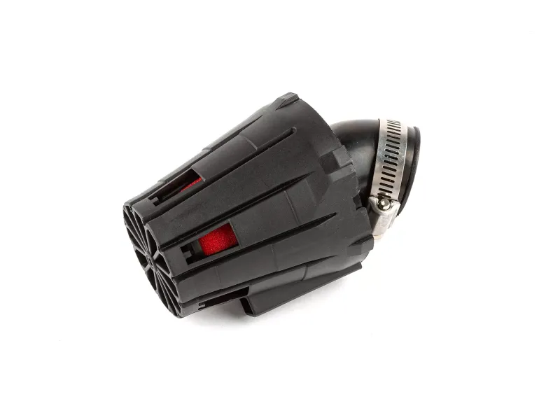 Luchtfilter E5 Hoek 45 D.35MM Zwart / Rood