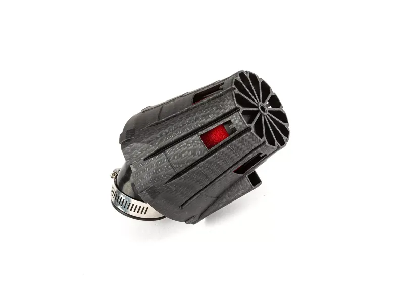 Luchtfilter E5 Hoek 45 Deg. D.35MM Matte Carbon / Rood