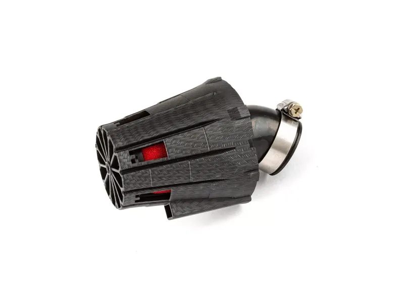 Luchtfilter E5 Hoek 45 Deg. D.35MM Matte Carbon / Rood