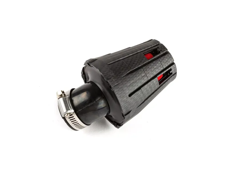 Luchtfilter E5 Hoek 45 Deg. D.35MM Matte Carbon / Rood