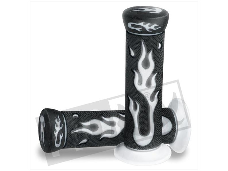 Handvatset Flame - Custom zwart grijs