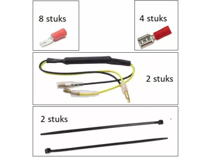 Aansluitset LED Knipperlicht Piaggio Zip - achterkant