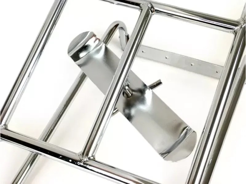Achterrek MOTO NOSTRA Horizontale Reservewielhouder Vespa PX80, PX125, PX150, PX200 Chroom