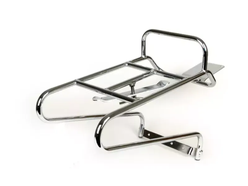 Achterrek MOTO NOSTRA Horizontale Reservewielhouder Vespa PX80, PX125, PX150, PX200 Chroom