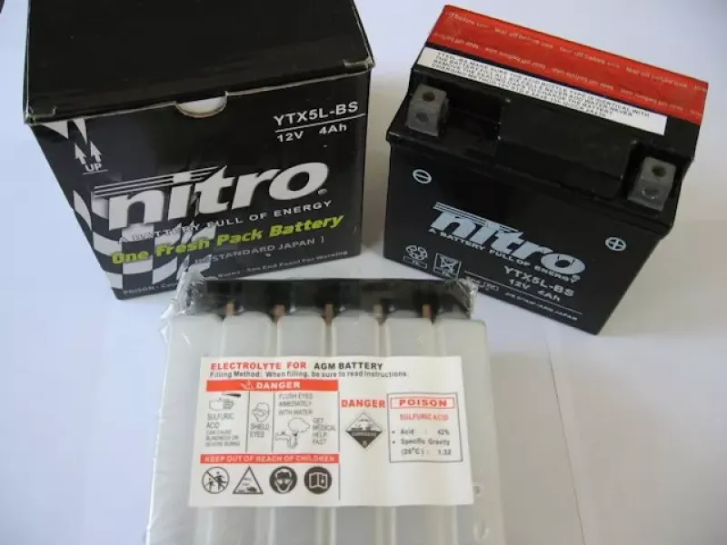 Accu Nitro Ytx5l-Bs - Onderhouds vrij (4Ah)