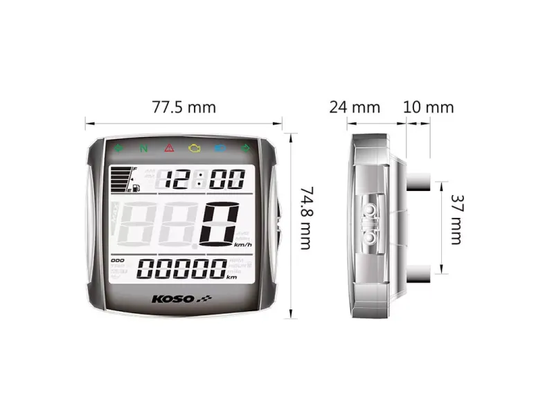 Racedashbord KOSO XR-01S Multifunktioneel