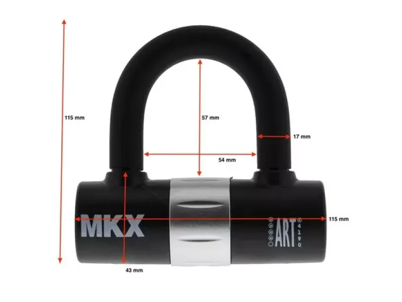 Kettingslot MKX Lock - 120 cm ART4 (voor dunne velg)
