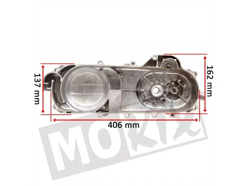 Carterkap China GY6 4T 12 inch - Zilver (met aansluiting)