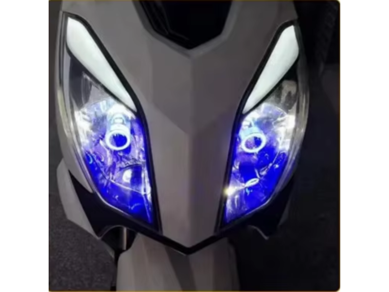 Led Ba20D Angeleye voor standaard koplamp - Blauw (o.a. Piaggio Zip)