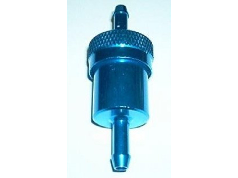 Benzinefilter - Aluminium - Blauw - 6 mm Aansluiting