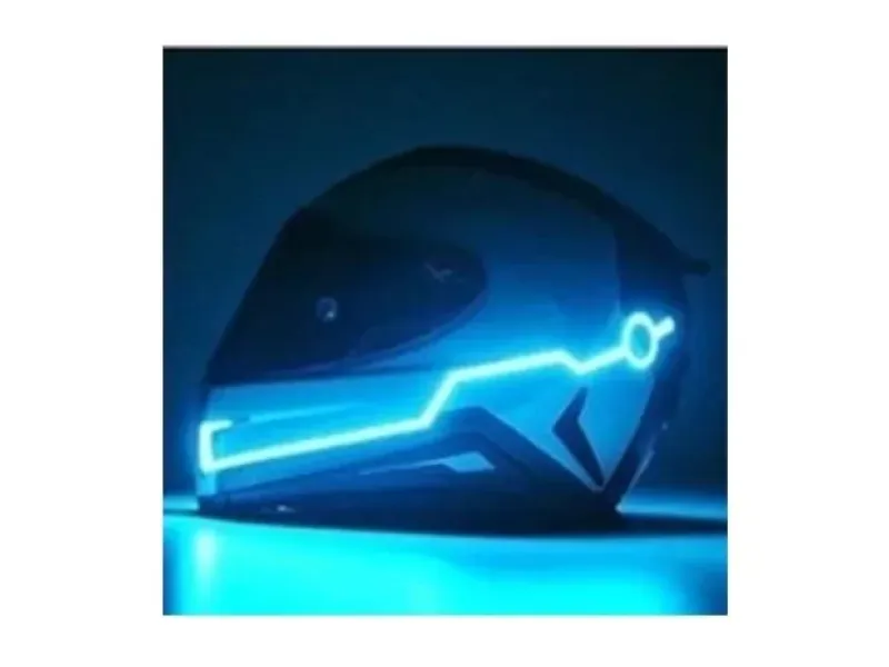 Helm verlichting scooterhelm LED - kleur: Blauw