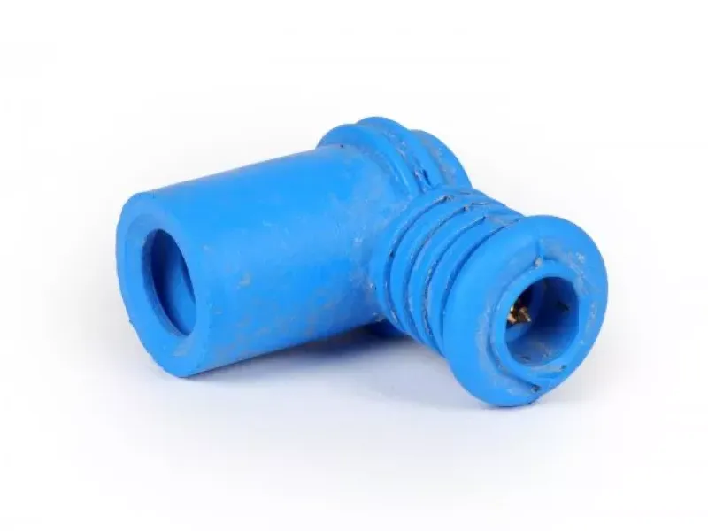 Bougiedop Polini siliconen kort blauw