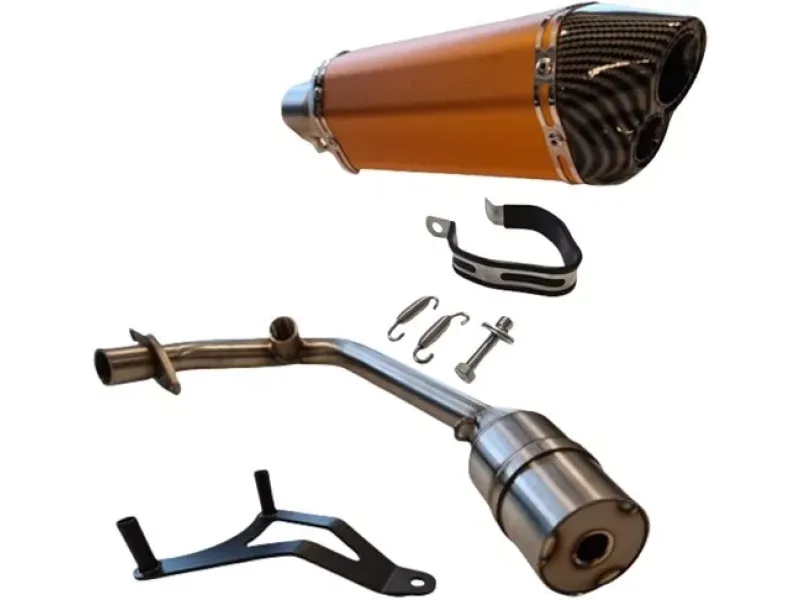 Uitlaat Alpha Styling - Piaggio Zip / Vespa Sprint 4T -  iGet Euro 4 (Orange / Carbon)