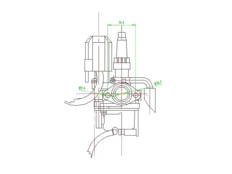 Carburateur Peugeot Vivacity (met elektrische choke)