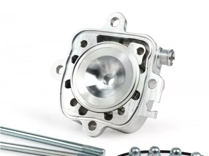 Cilinderkopset v2.1 Race HT zilver Piaggio 125 / 180 cc 2 takt lc