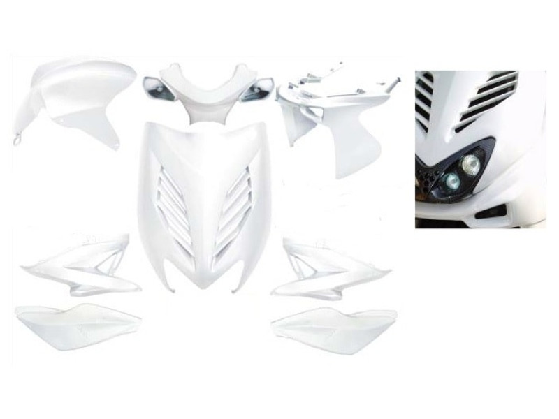 Kappenset Yamaha Aerox 8 delig - Wit