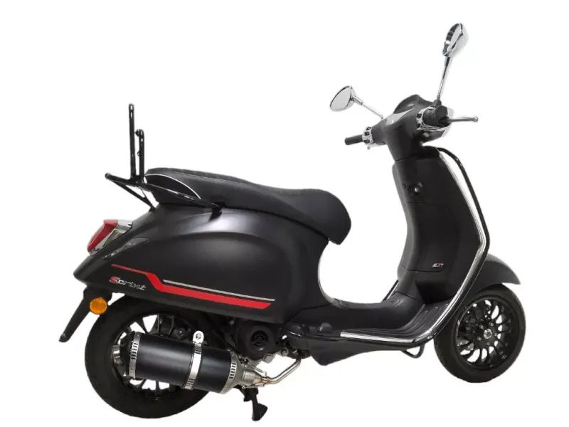 Power 1 EVO uitlaat Vespa Sprint / Piaggio Zip 4T Euro 4 (Zwarte demper)