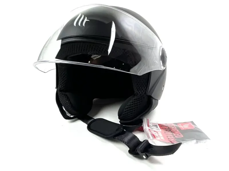 Goedkope Scooterhelm Mat zwart - model 'Street' 