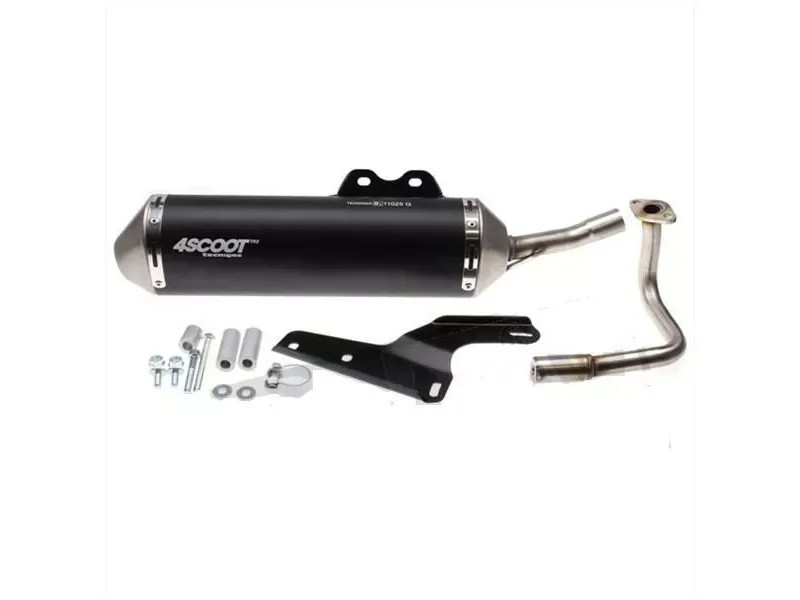 Uitlaat GY6/Kymco/AGM  - Tecnigas 4Scoot TRE Zwart