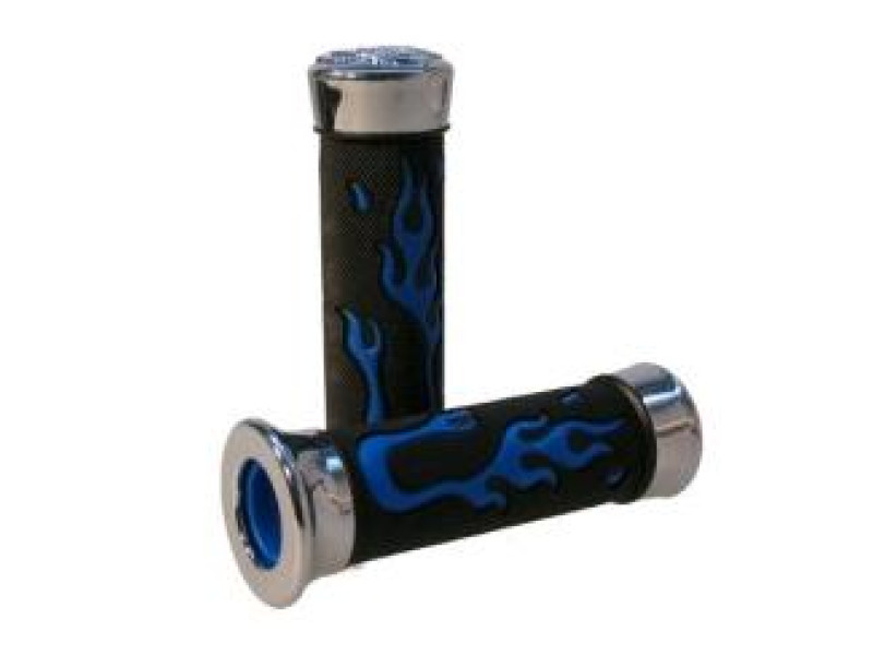 Handvatset Flame - Custom zwart blauw
